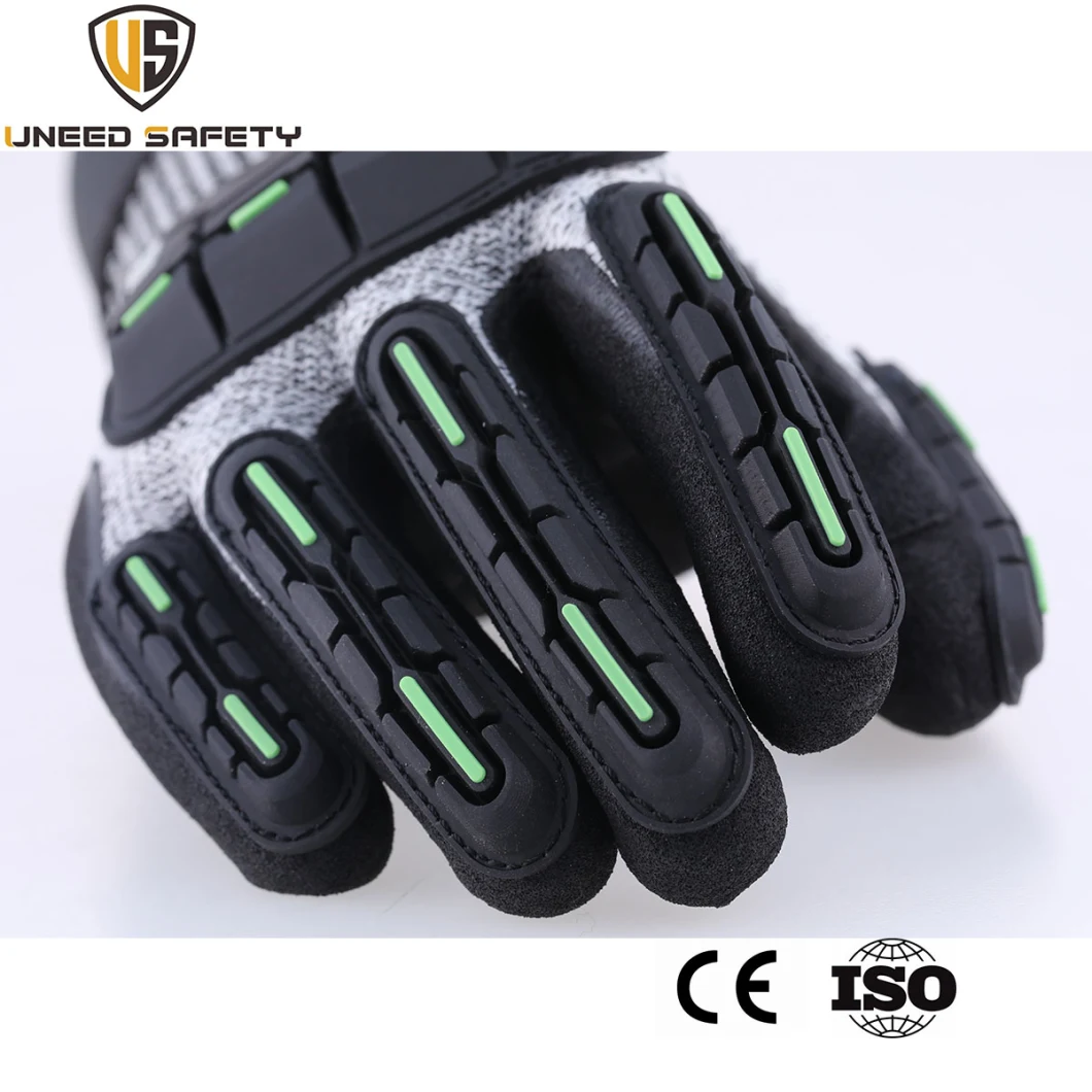 China Mechanic Impact Anti-Impact TPR Hppe Foam Nitrile Coated Safety Work Gloves