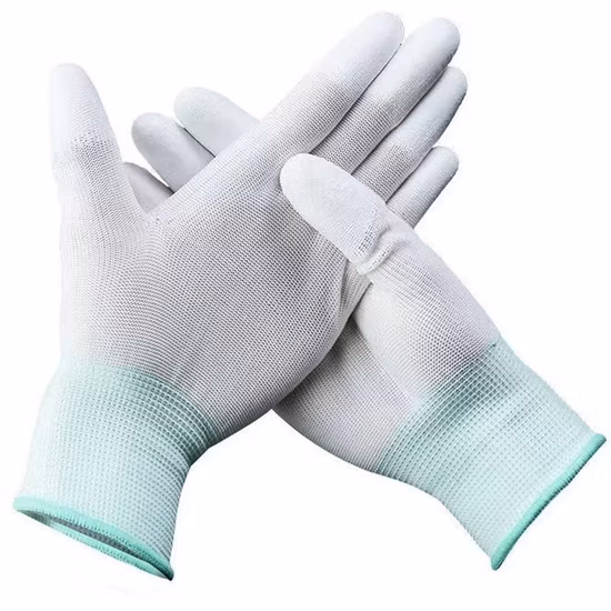 Factoryshop 10% de descuento ESD Revestimiento de fibra de carbono conductivo PU Sumergido Palma / Dedo Ajuste superior Recubierto Seguridad en el trabajo Guantes de trabajo antiestáticos