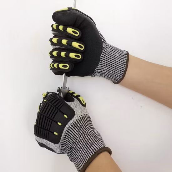 Guantes de trabajo de seguridad para mecánicos de impacto multiusos con pantalla táctil de cuero resistente al desgaste para conducir en el jardín a prueba de golpes